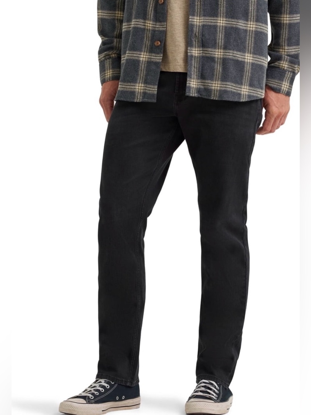 🆕Wrangler® Men All Day Flex Taper Fit Denim Jeans W/ Performance Waistband 44x30